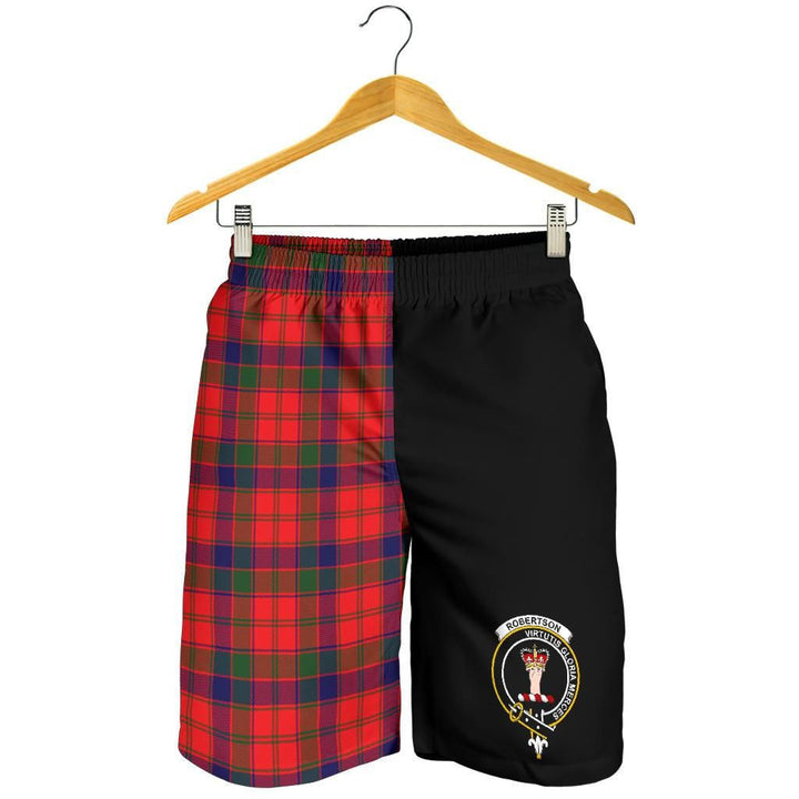 Scottish Robertson Clan Crest Tartan Half of Me Men's Shorts