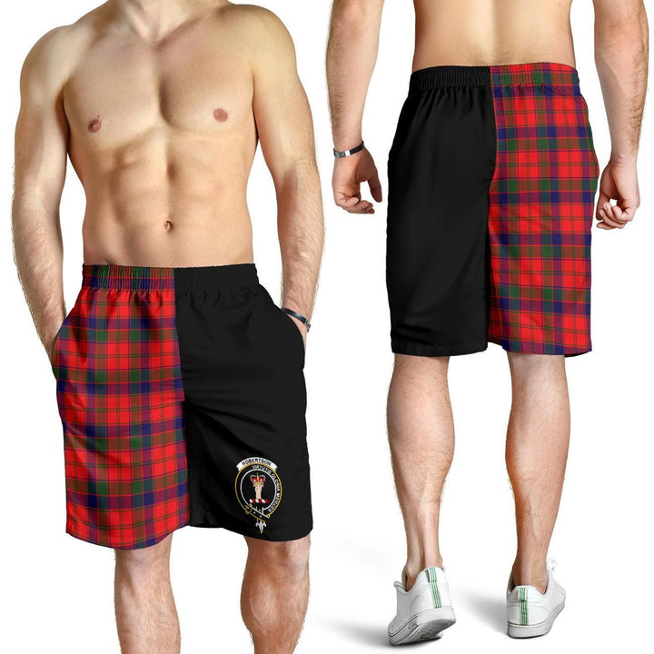 Scottish Robertson Clan Crest Tartan Half of Me Men's Shorts