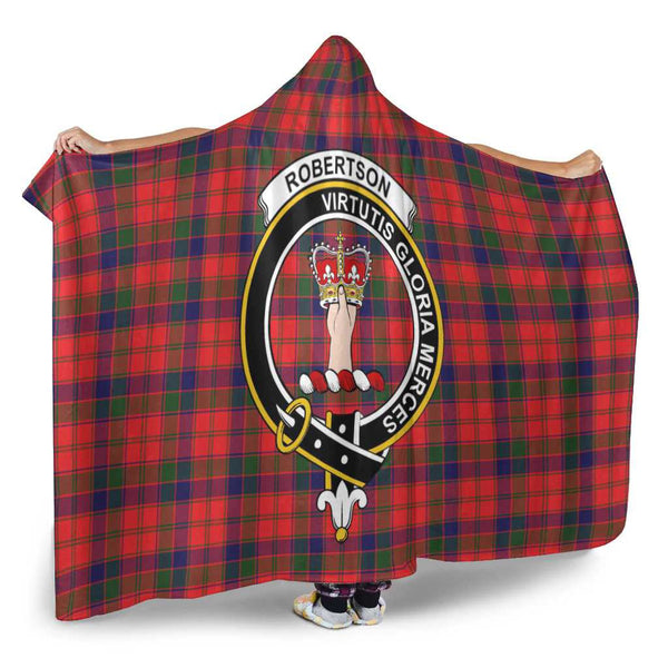 Scottish Robertson Clan Crest Tartan Hooded Blanket Tartan Plaid 2