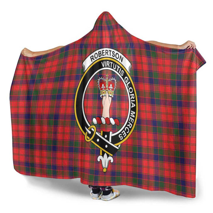 Scottish Robertson Clan Crest Tartan Hooded Blanket Tartan Plaid 3
