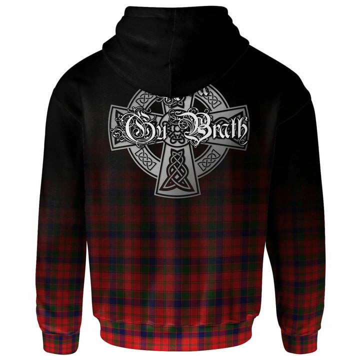 Scottish Robertson Clan Crest Tartan Hoodie - Alba Gu Brath Family Crest Celtic Inspired Back Side Tartan Plaid