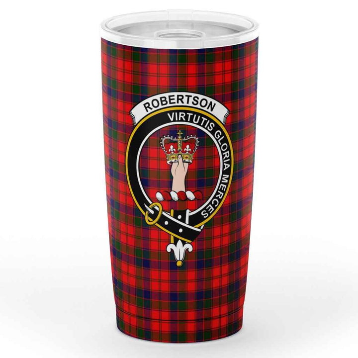 Scottish Robertson Clan Crest Tartan Insulated Tumbler Tartan Plaid 1
