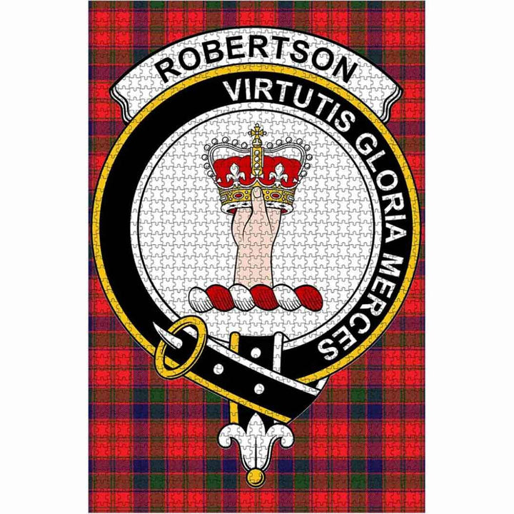 Scottish Robertson Clan Crest Tartan Jigsaw Puzzle 1