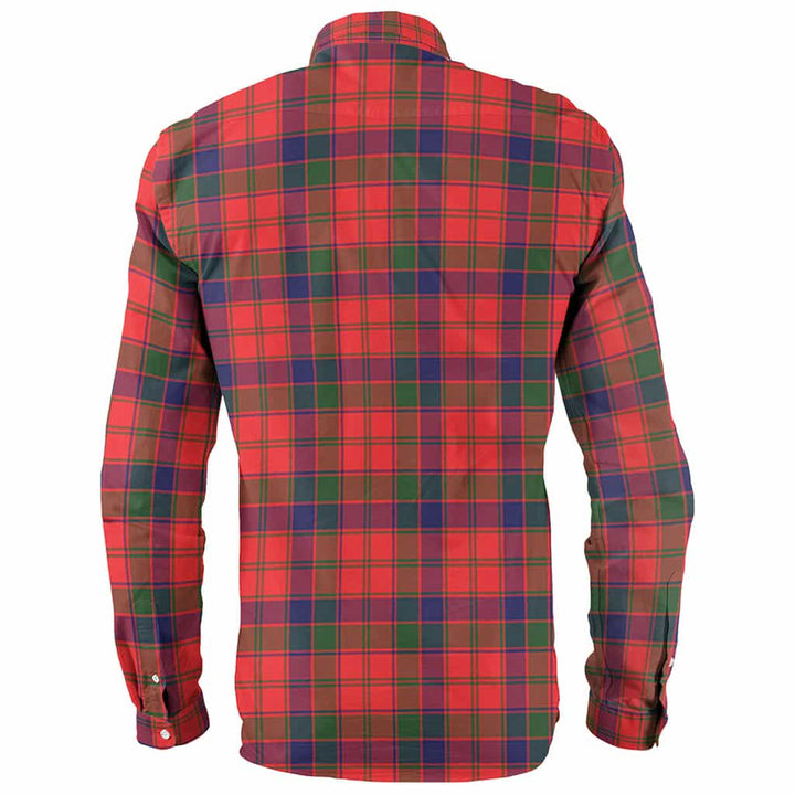 Scottish Robertson Clan Crest Tartan Long Sleeve Shirt Back Side Tartan Plaid