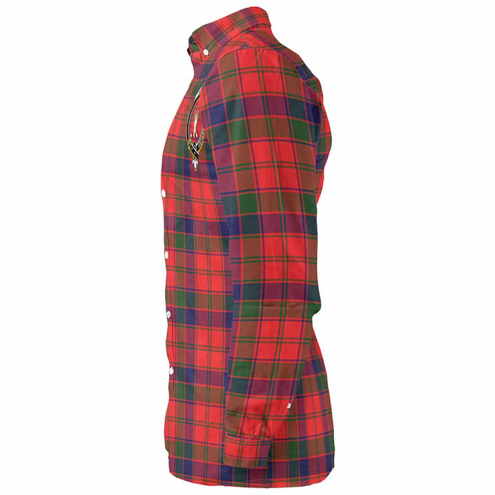 Scottish Robertson Clan Crest Tartan Long Sleeve Shirt Tartan Plaid