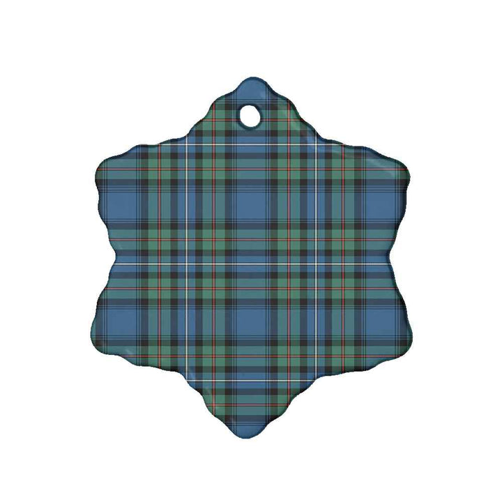 Scottish Robertson Hunting Ancient Clan Tartan Ceramic Ornament Snow Flake Shape Tartan Plaid