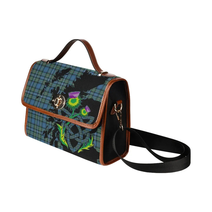 Scottish Robertson Hunting Ancient Clan Tartan Waterproof Canvas Bag With Thistle Tartan Plaid 4