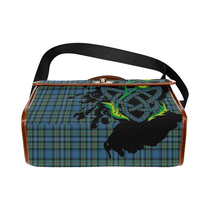 Scottish Robertson Hunting Ancient Clan Tartan Waterproof Canvas Bag With Thistle Tartan Plaid 5