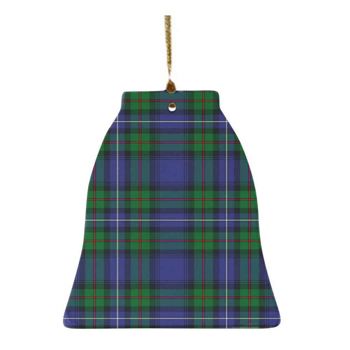 Scottish Robertson Hunting Modern Clan Tartan Ceramic Ornament Bell Shape Tartan Plaid
