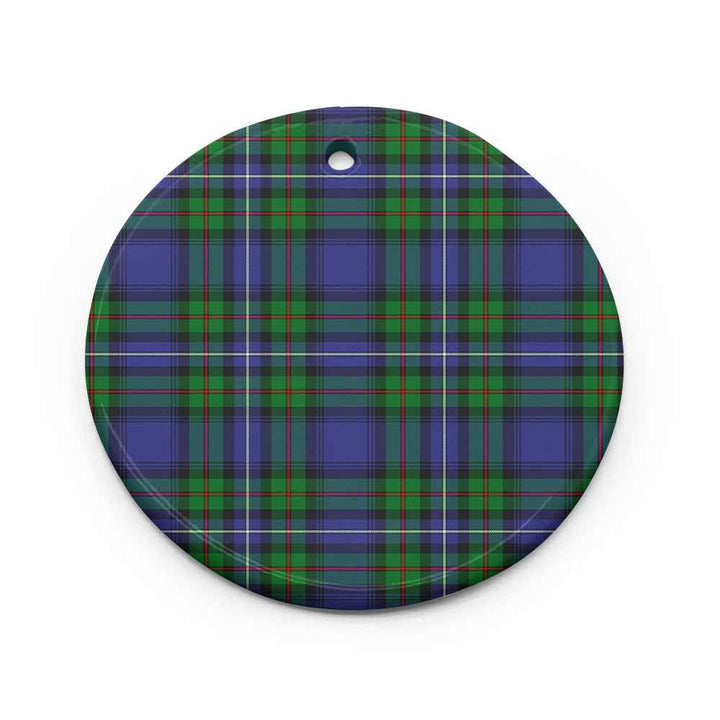 Scottish Robertson Hunting Modern Clan Tartan Ceramic Ornament Circle Shape Tartan Plaid