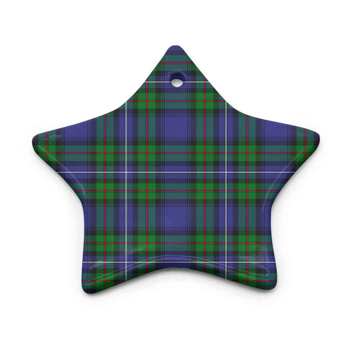 Scottish Robertson Hunting Modern Clan Tartan Ceramic Ornament Star Shape Tartan Plaid