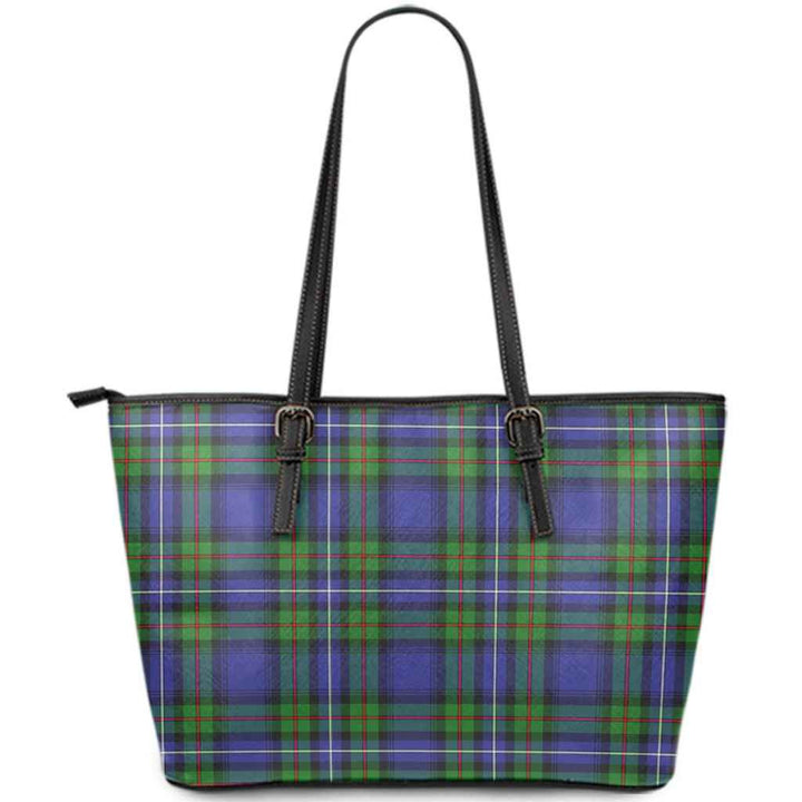 Scottish Robertson Hunting Modern Clan Tartan Leather Tote Tartan Plaid
