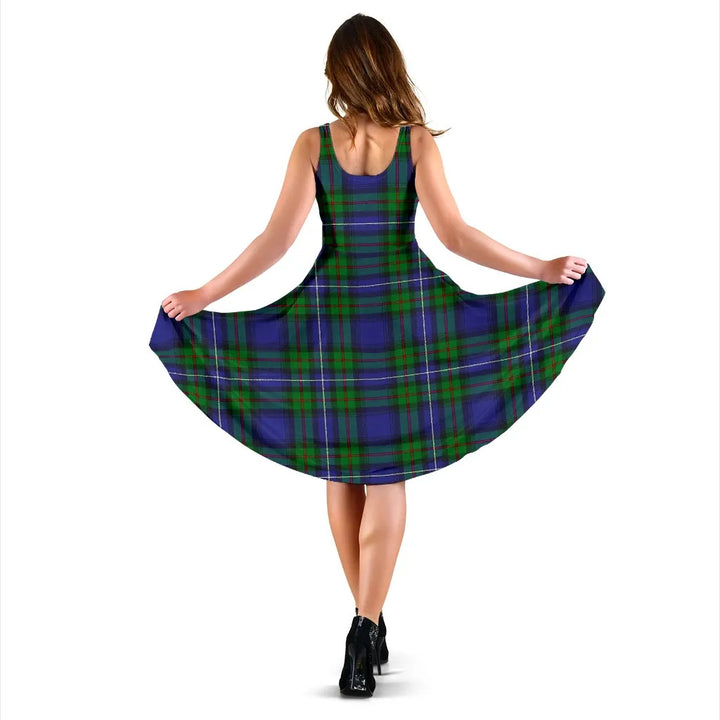 Scottish Robertson Hunting Modern Clan Tartan Women Midi Dress