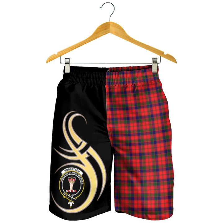 Scottish Robertson Modern Clan Crest Tartan Believe in Me Men's Shorts