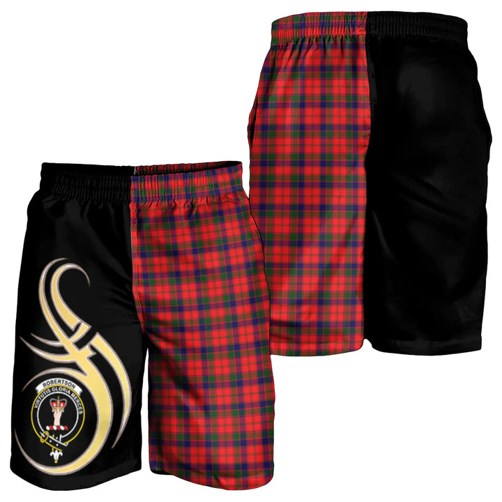 Scottish Robertson Modern Clan Crest Tartan Believe in Me Men's Shorts
