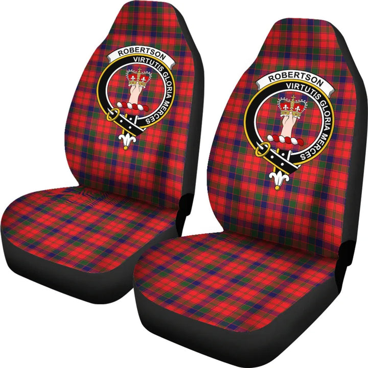 Scottish Robertson Modern Clan Crest Tartan Car Seat Covers 1
