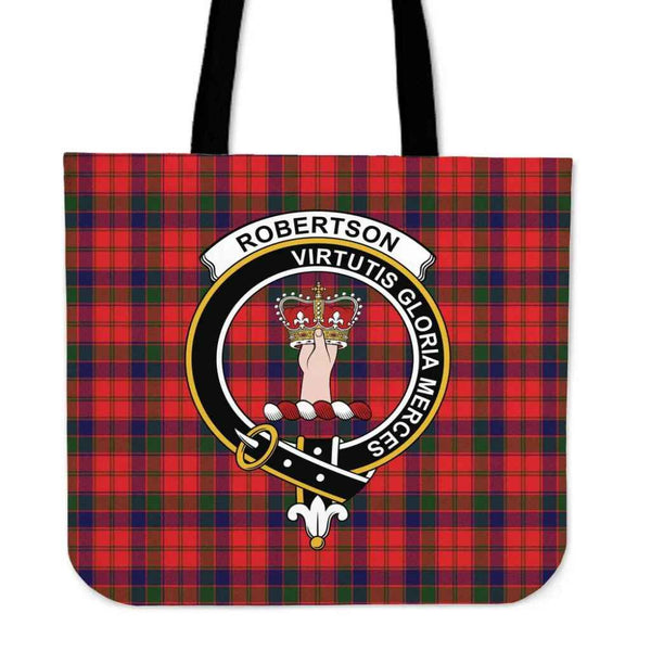Scottish Robertson Modern Clan Crest Tartan Tote Bag Tartan Plaid