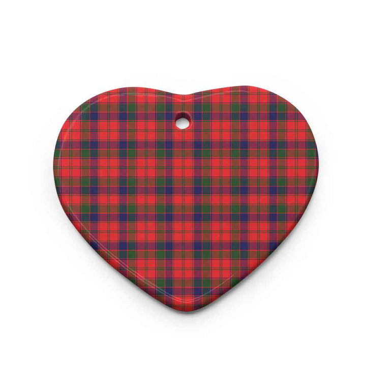 Scottish Robertson Modern Clan Tartan Ceramic Ornament Heart Shape Tartan Plaid