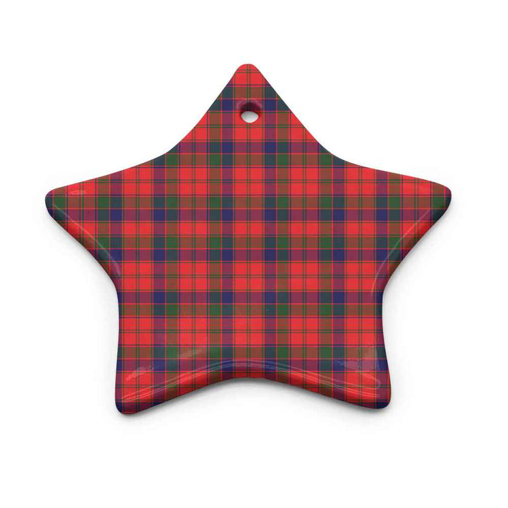 Scottish Robertson Modern Clan Tartan Ceramic Ornament Star Shape Tartan Plaid