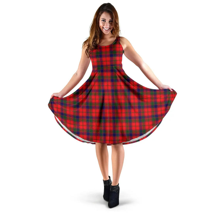 Scottish Robertson Modern Clan Tartan Women Midi Dress