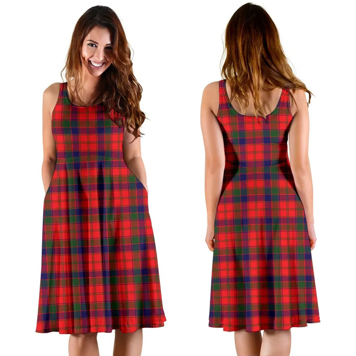 Scottish Robertson Modern Clan Tartan Women Midi Dress