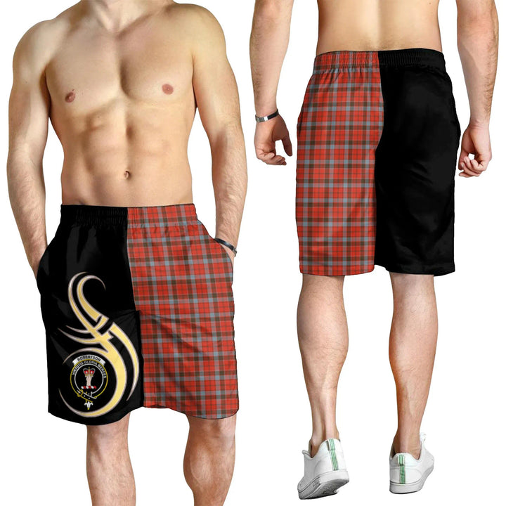 Scottish Robertson Weathered Clan Crest Tartan Believe in Me Men's Shorts