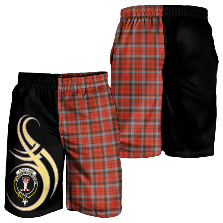Scottish Robertson Weathered Clan Crest Tartan Believe in Me Men's Shorts