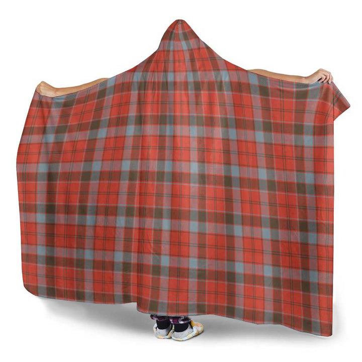 Scottish Robertson Weathered Clan Tartan Hooded Blanket Tartan Plaid 3