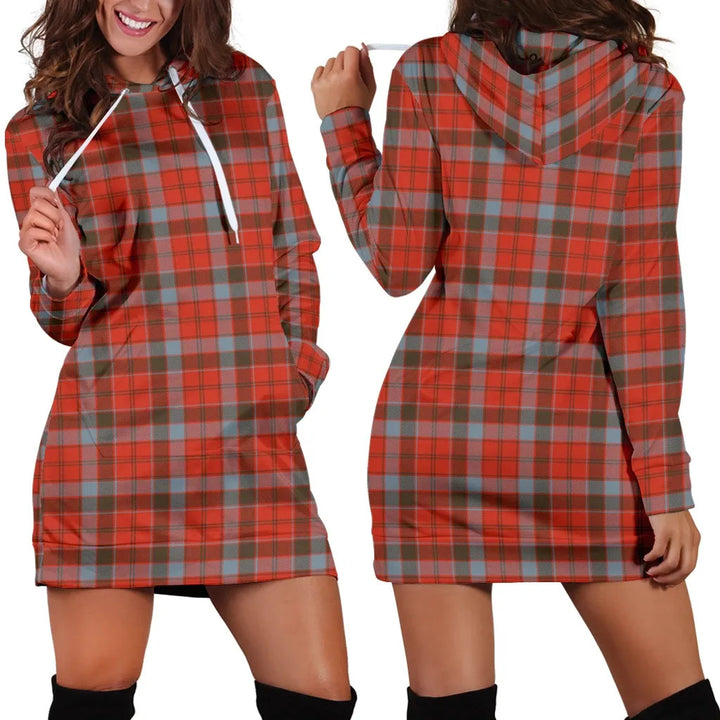 Scottish Robertson Weathered Clan Tartan Hoodie Dress