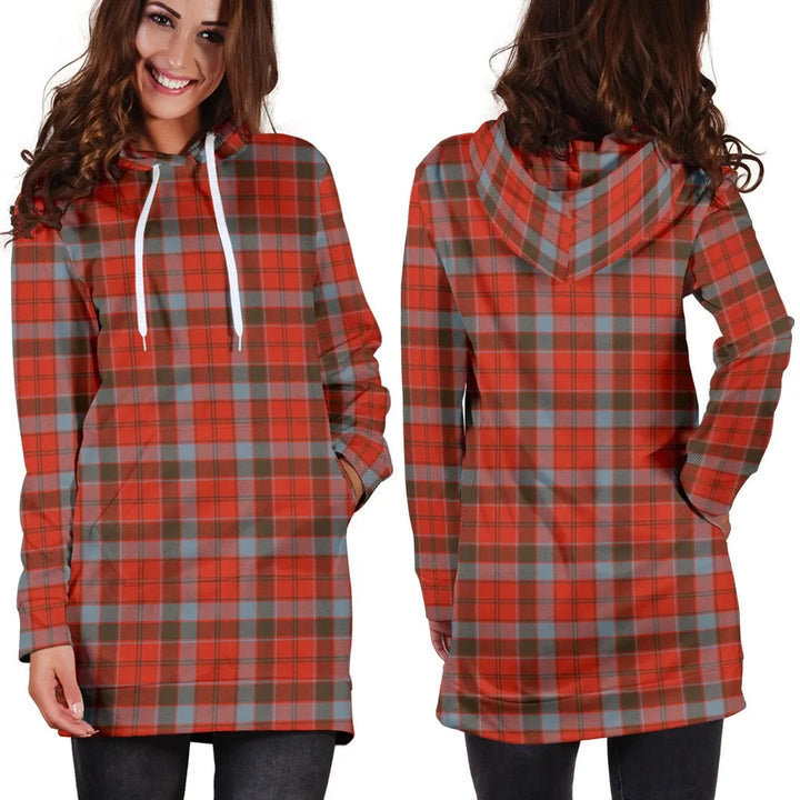 Scottish Robertson Weathered Clan Tartan Hoodie Dress