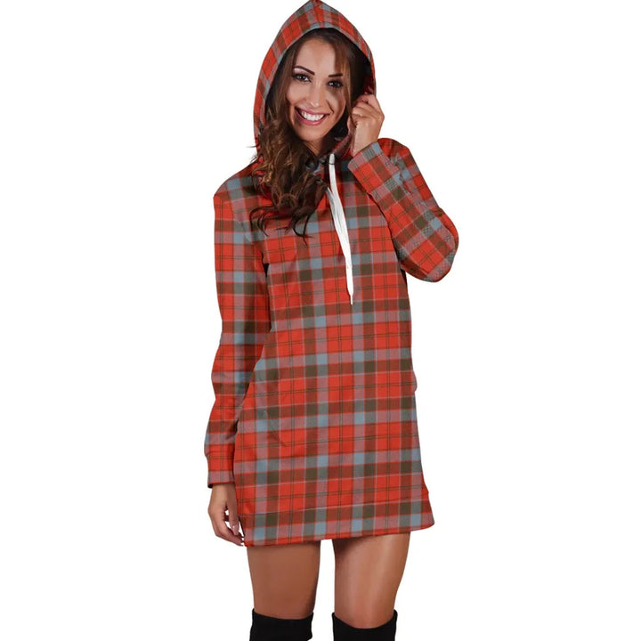 Scottish Robertson Weathered Clan Tartan Hoodie Dress