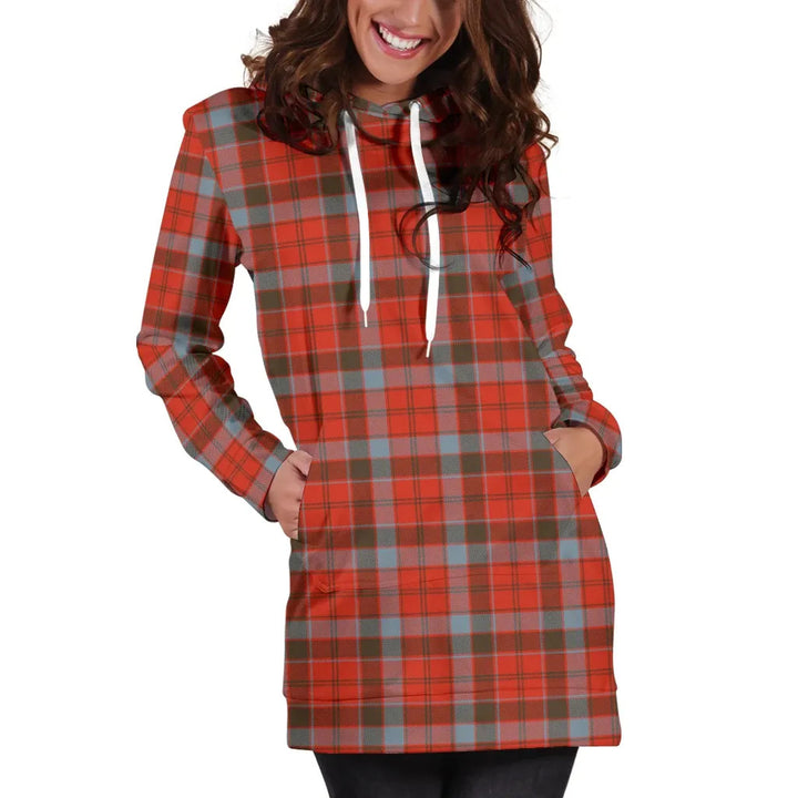 Scottish Robertson Weathered Clan Tartan Hoodie Dress