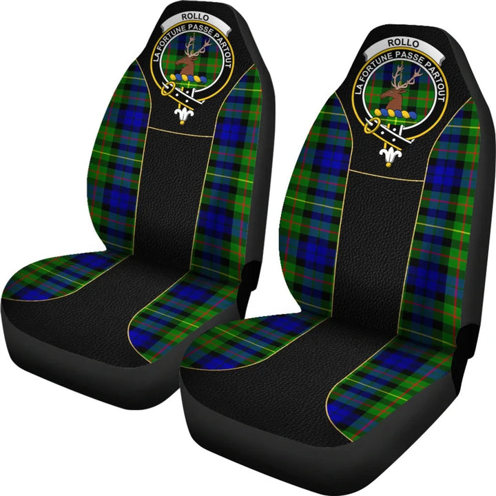 Scottish Rollo Clan Crest Tartan Car Seat Covers - Special Style 2