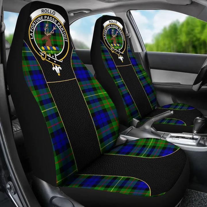 Scottish Rollo Clan Crest Tartan Car Seat Covers - Special Style 3