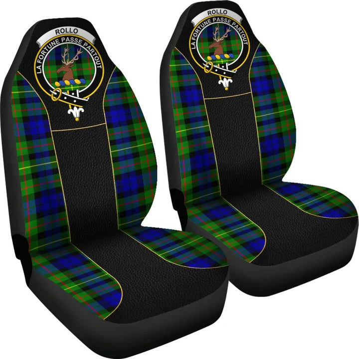 Scottish Rollo Clan Crest Tartan Car Seat Covers - Special Style 4