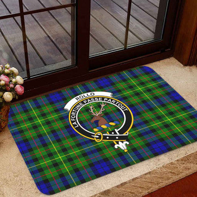 Scottish Rollo Clan Crest Tartan Door Mat Tartan Plaid 1