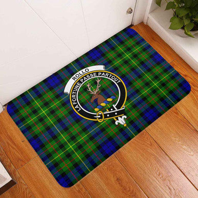 Scottish Rollo Clan Crest Tartan Door Mat Tartan Plaid 3