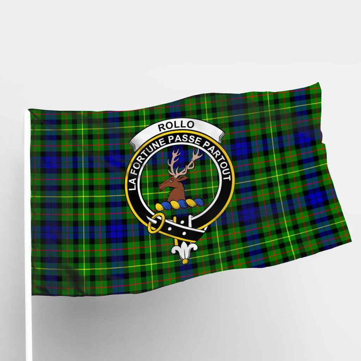 Scottish Rollo Clan Crest Tartan Flag Parade Tartan Plaid 1