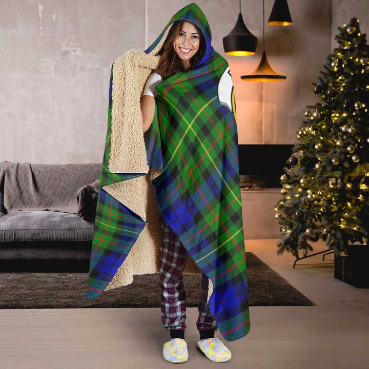 Scottish Rollo Clan Crest Tartan Hooded Blanket Tartan Plaid 6