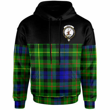 Scottish Rollo Clan Crest Tartan Hoodie - Horizontal Style Front Side Tartan Plaid