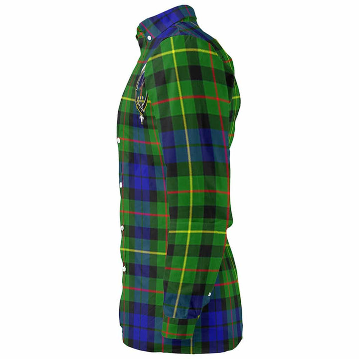 Scottish Rollo Clan Crest Tartan Long Sleeve Shirt Tartan Plaid