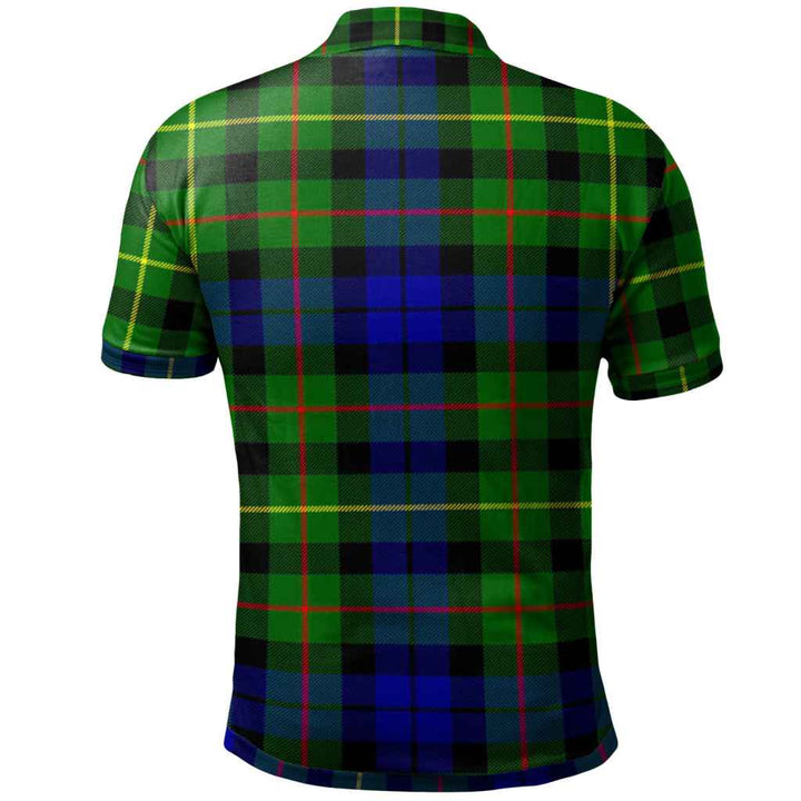 Scottish Rollo Clan Crest Tartan Polo Shirt Back Side Tartan Plaid