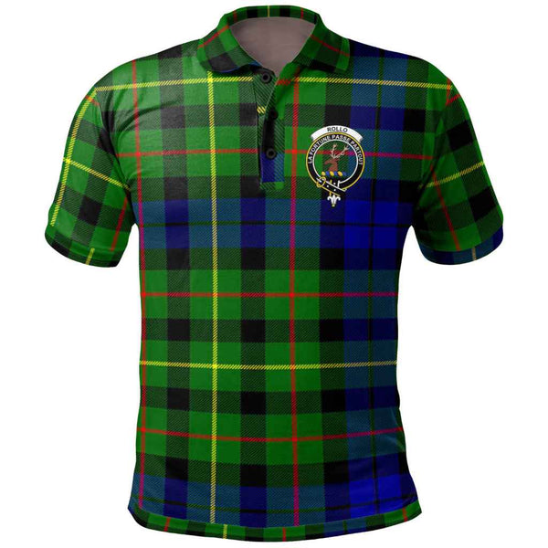 Scottish Rollo Clan Crest Tartan Polo Shirt Front Side Tartan Plaid