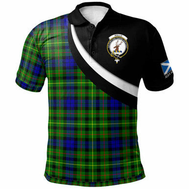 Scottish Rollo Clan Crest Tartan Polo Shirt - Scotland Forever Style Front Side Tartan Plaid