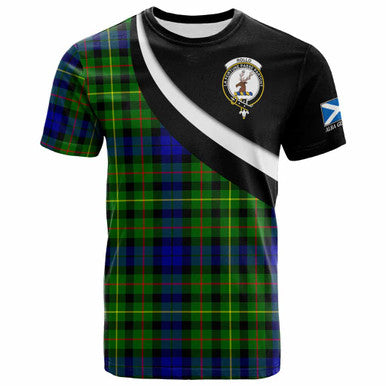 Scottish Rollo Clan Crest Tartan T-Shirt - Scotland Forever Style Front Side Tartan Plaid