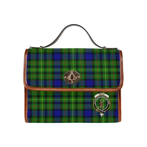 Scottish Rollo Clan Crest Tartan Waterproof Canvas Bag Tartan Plaid 1