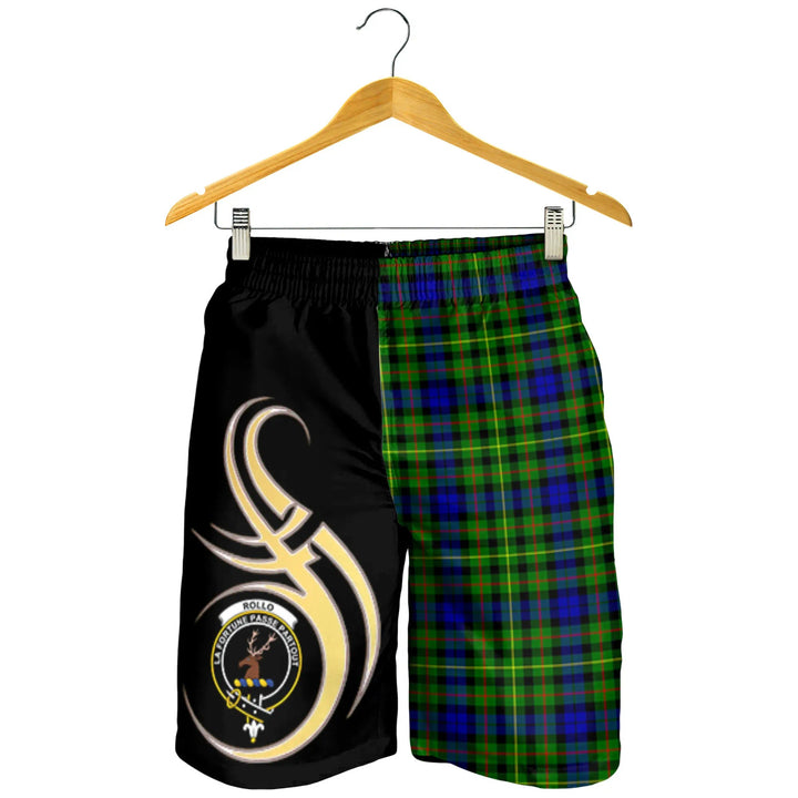 Scottish Rollo Modern Clan Crest Tartan Believe in Me Men's Shorts