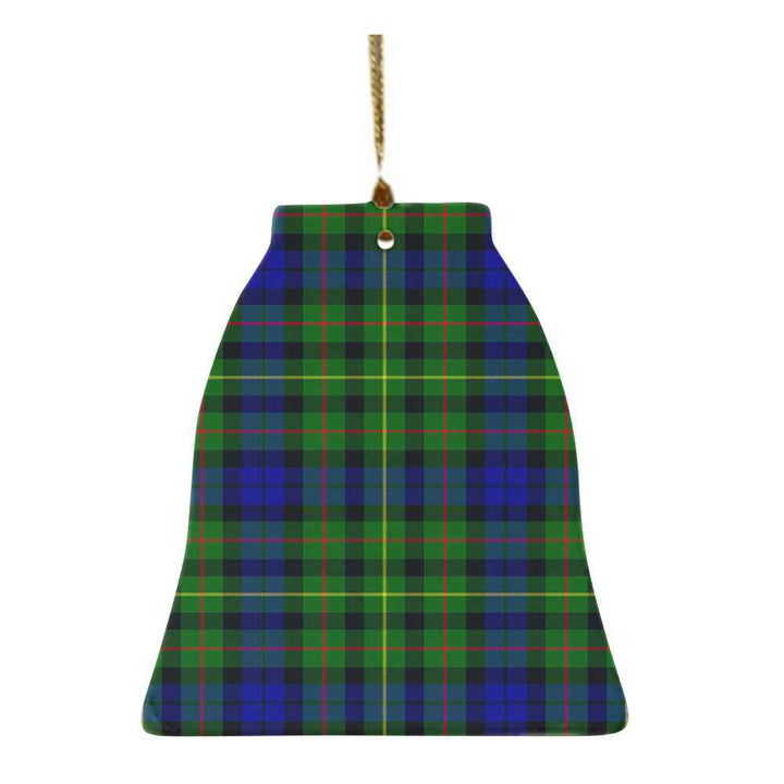Scottish Rollo Modern Clan Tartan Ceramic Ornament Bell Shape Tartan Plaid