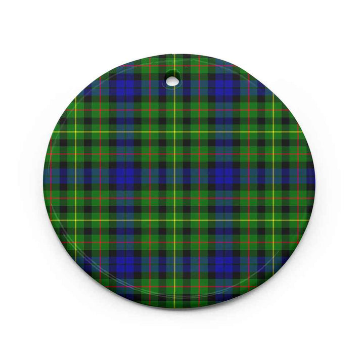 Scottish Rollo Modern Clan Tartan Ceramic Ornament Circle Shape Tartan Plaid