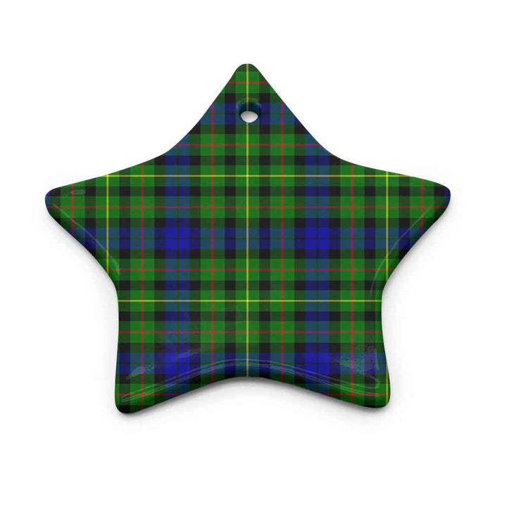Scottish Rollo Modern Clan Tartan Ceramic Ornament Star Shape Tartan Plaid